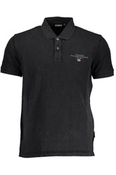 Napapijri Classic Black Embroidered Polo Shirt -   -  Napapijri.